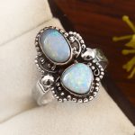 Australian Opal Size US 8 925 Sterling Silver Ring (REXT95-95)
