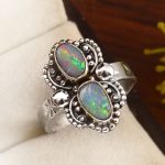 Australian Opal Size US 8 925 Sterling Silver Ring (REXT95-116)