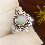 Australian Opal Size US 8 925 Sterling Silver Ring (REXT95-115)