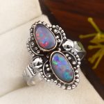 Australian Opal Size US 8 925 Sterling Silver Ring (REXT95-100)