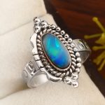 Australian Opal Size US 9 925 Sterling Silver Ring (REXT95-125)