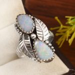 Australian Opal Size US 7 925 Sterling Silver Ring (REXT95-70)