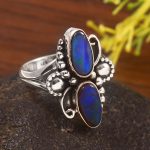 Australian Opal Size US 7 925 Sterling Silver Ring (REXT95-67)