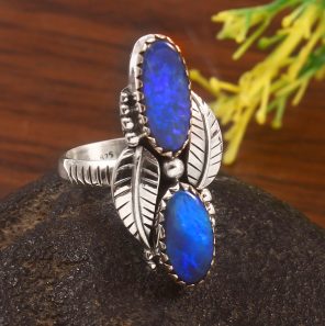 Australian Opal Size US 8 925 Sterling Silver Ring (REXT95-113)