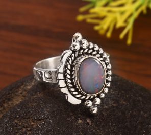 Australian Opal Size US 8 925 Sterling Silver Ring (REXT95-110)