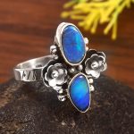 Australian Opal Size US 9 925 Sterling Silver Ring (REXT95-133)