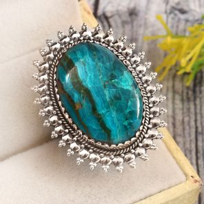 Peruvian Opal Size US 7 925 Sterling Silver Ring (REXT71-69)