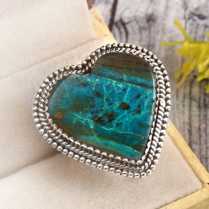 Peruvian Opal Size US 8 925 Sterling Silver Ring (REXT71-83)