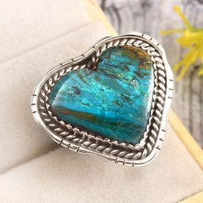 Peruvian Opal Size US 8 925 Sterling Silver Ring (REXT71-90)