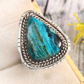 Peruvian Opal Size US 7 925 Sterling Silver Ring (REXT71-78)