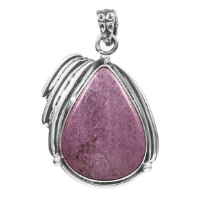 Purpurite 1.25" 925 Sterling Silver Pendant (REXT73-296)