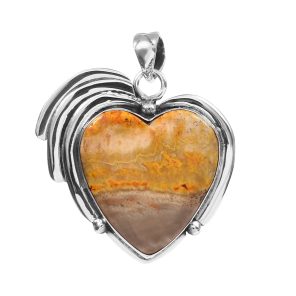 Bumble Bee Jasper 1.25" 925 Sterling Silver Pendant (REXT73-288)