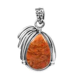 Sponge Coral 1.25" 925 Sterling Silver Pendant (REXT73-300)