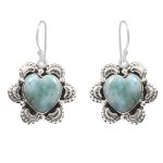 Larimar 1.25" 925 Sterling Silver Earring  (RS101-18)