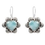 Larimar 1.25" 925 Sterling Silver Earring  (RS101-19)