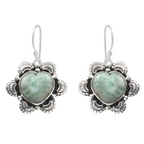 Larimar 1.25" 925 Sterling Silver Earring  (RS101-21)
