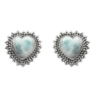 Larimar 0.75" 925 Sterling Silver Stud Earring  (RS101-33)