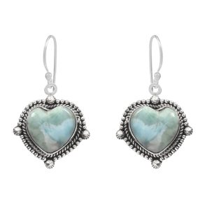 Larimar 1.25" 925 Sterling Silver Earring  (RS101-24)