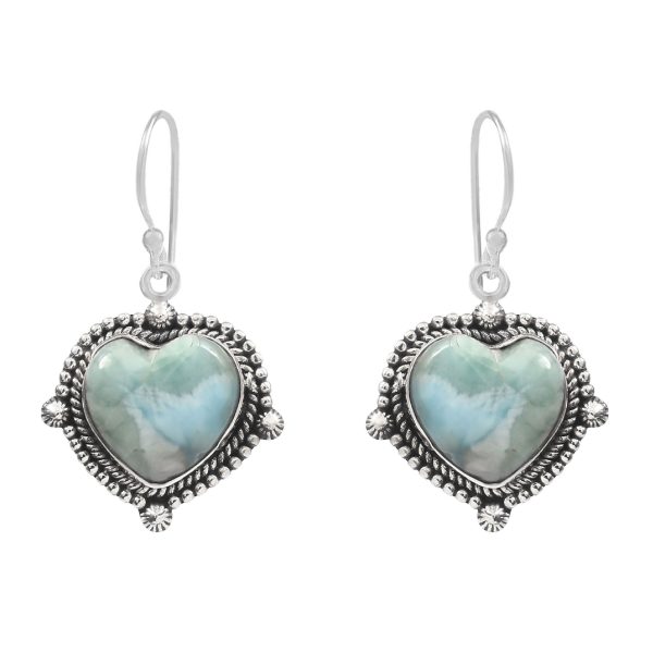 Larimar 1.25" 925 Sterling Silver Earring  (RS101-24)