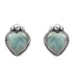 Larimar 0.75" 925 Sterling Silver Stud Earring  (RS101-35)