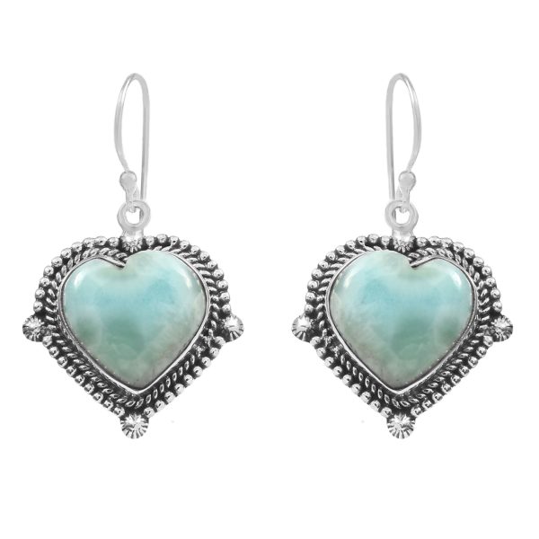 Larimar 1.25" 925 Sterling Silver Earring  (RS101-30)