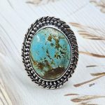Kingman Turquoise Size US 6 925 Sterling Silver Ring (RS55-18)