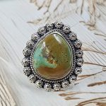 Kingman Turquoise Size US 8 925 Sterling Silver Ring (RS55-63)