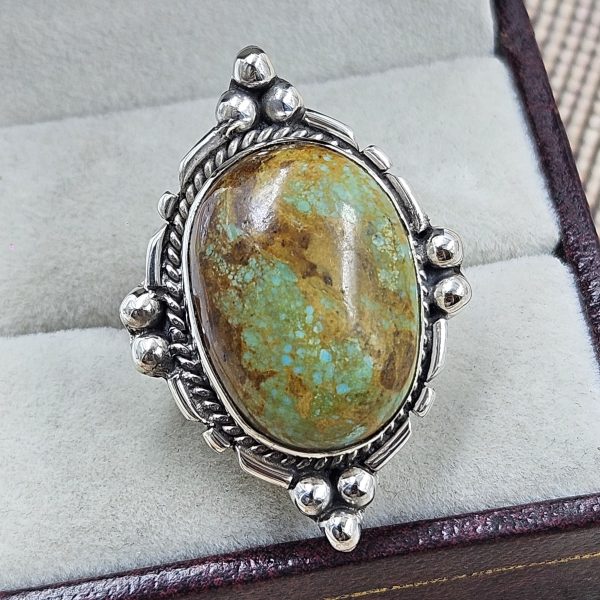 Kingman Turquoise Size US 6 925 Sterling Silver Ring (RS55-10)