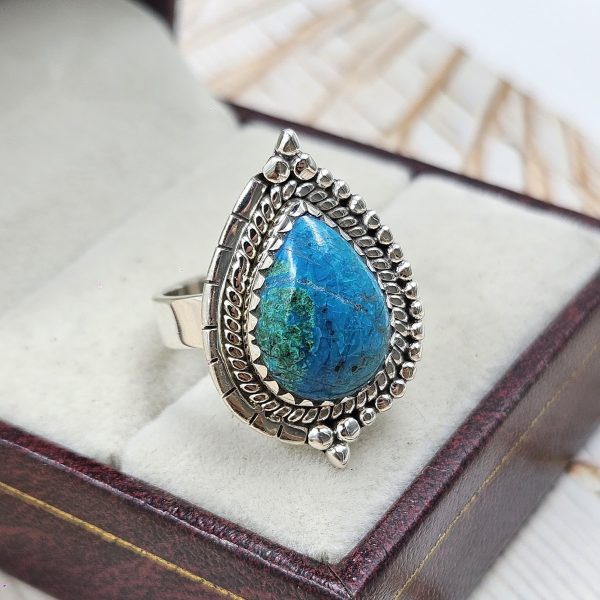 Chrysocolla 925 Sterling Silver Ring (REXT92-71) - Image 2