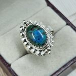 Chrysocolla 925 Sterling Silver Ring (REXT92-68)