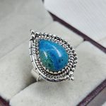 Chrysocolla 925 Sterling Silver Ring (REXT92-71)