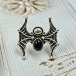 Spider Black Onyx 925 Sterling Silver Ring (REXT86-102)