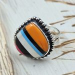 Candy Composite Stone Size US 6 925 Sterling Silver Ring (REXT49-373)