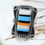 Candy Composite Stone Size US 7 925 Sterling Silver Ring (REXT49-369)