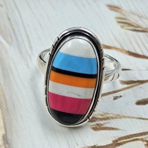 Candy Composite Stone Size US 9 925 Sterling Silver Ring (REXT49-348)