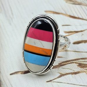 Candy Composite Stone Size US 7 925 Sterling Silver Ring (REXT49-342)