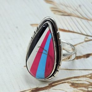 Candy Composite Stone Size US 6 925 Sterling Silver Ring (REXT49-338)