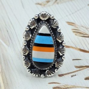 Candy Composite Stone Size US 6 925 Sterling Silver Ring (REXT49-336)