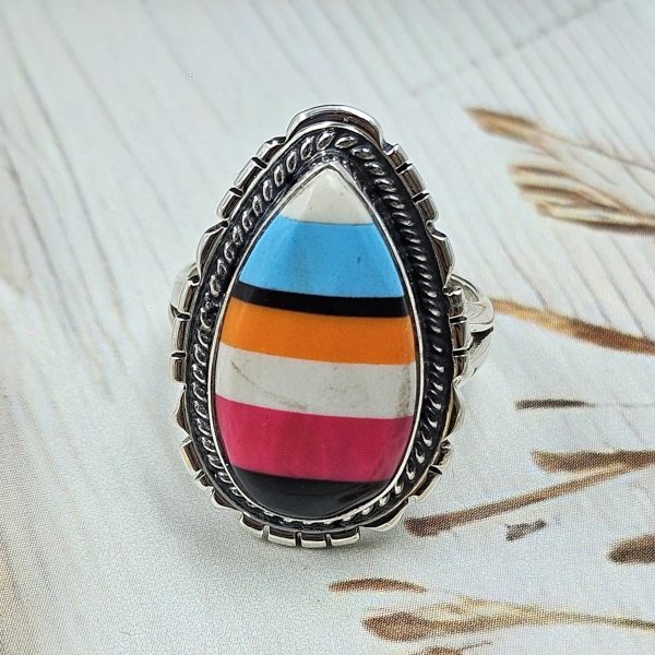 Candy Composite Stone Size US 6 925 Sterling Silver Ring (REXT49-337)