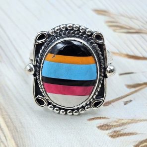 Candy Composite Stone Size US 9 925 Sterling Silver Ring (REXT49-353)
