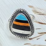 Candy Composite Stone Size US 8 925 Sterling Silver Ring (REXT49-357)