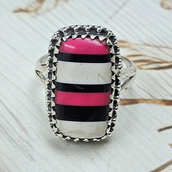 Candy Composite Stone Size US 7 925 Sterling Silver Ring (REXT49-363)