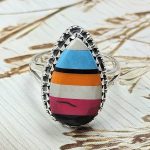 Candy Composite Stone Size US 8 925 Sterling Silver Ring (REXT49-356)