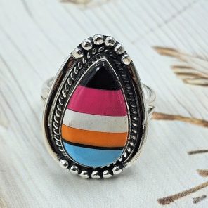 Candy Composite Stone Size US 7 925 Sterling Silver Ring (REXT49-365)