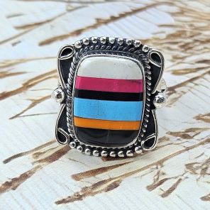 Candy Composite Stone Size US 9 925 Sterling Silver Ring (REXT49-351)