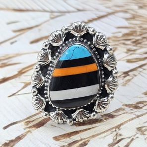 Candy Composite Stone Size US 7 925 Sterling Silver Ring (REXT49-340)