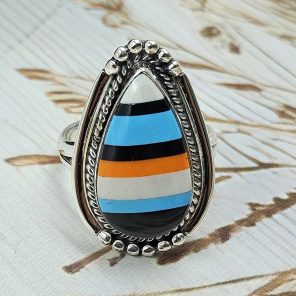 Candy Composite Stone Size US 8 925 Sterling Silver Ring (REXT49-355)