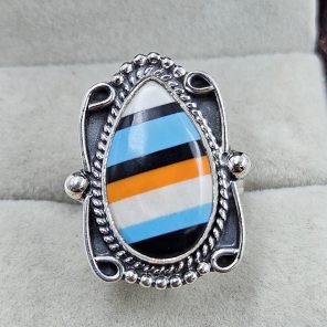 Candy Composite Stone Size US 6 925 Sterling Silver Ring (REXT49-372)