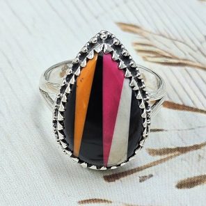 Candy Composite Stone Size US 9 925 Sterling Silver Ring (REXT49-350)