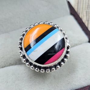 Candy Composite Stone Size US 7 925 Sterling Silver Ring (REXT49-361)